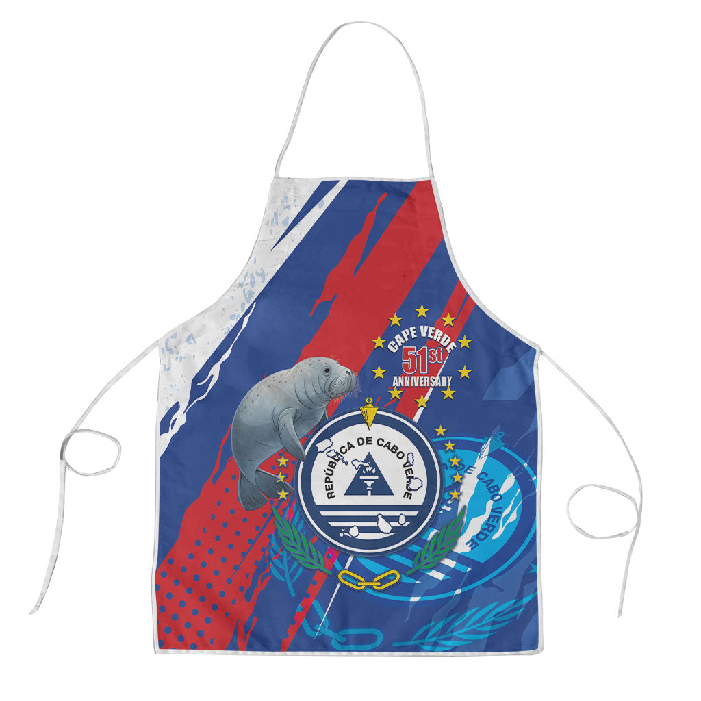 Cape Verde Independence Day Apron 51st Anniversary Manatee Coat Of Arms