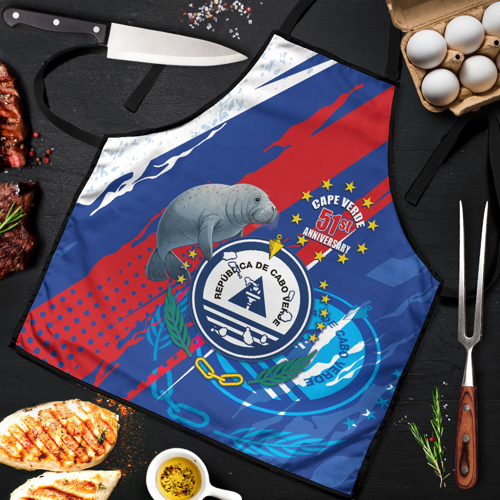 Cape Verde Independence Day Apron 51st Anniversary Manatee Coat Of Arms