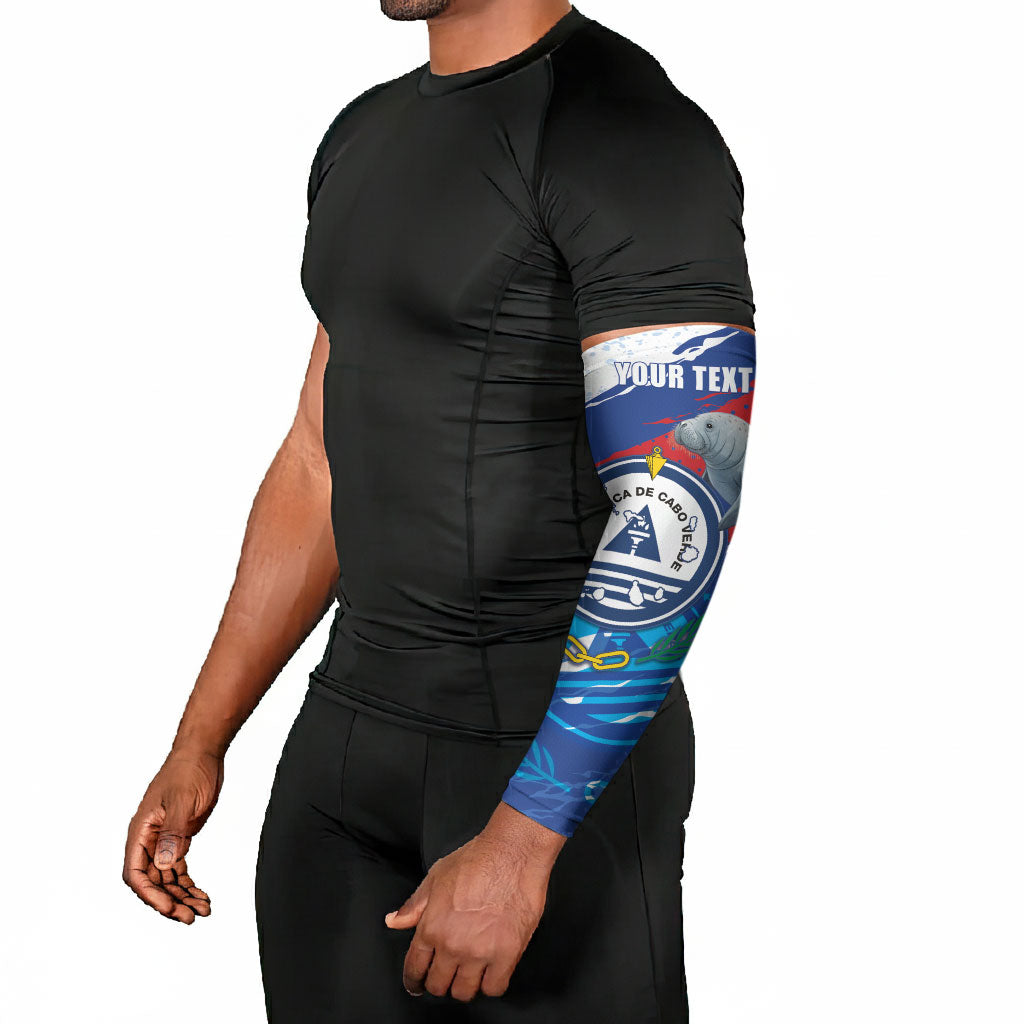 Personalized Cape Verde Independence Day Arm Sleeves 51st Anniversary Manatee Coat Of Arms