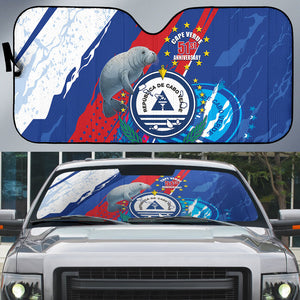 Cape Verde Independence Day Auto Sun Shade 51st Anniversary Manatee Coat Of Arms