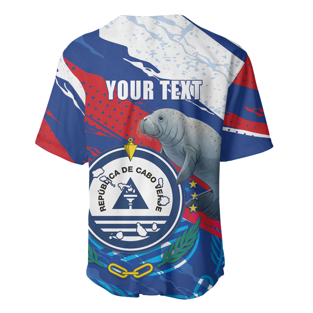 Personalized Cape Verde Independence Day Baseball Jersey 51st Anniversary Manatee Coat Of Arms
