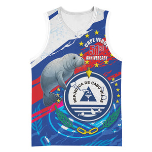 Personalized Cape Verde Independence Day Basketball Jersey 51st Anniversary Manatee Coat Of Arms