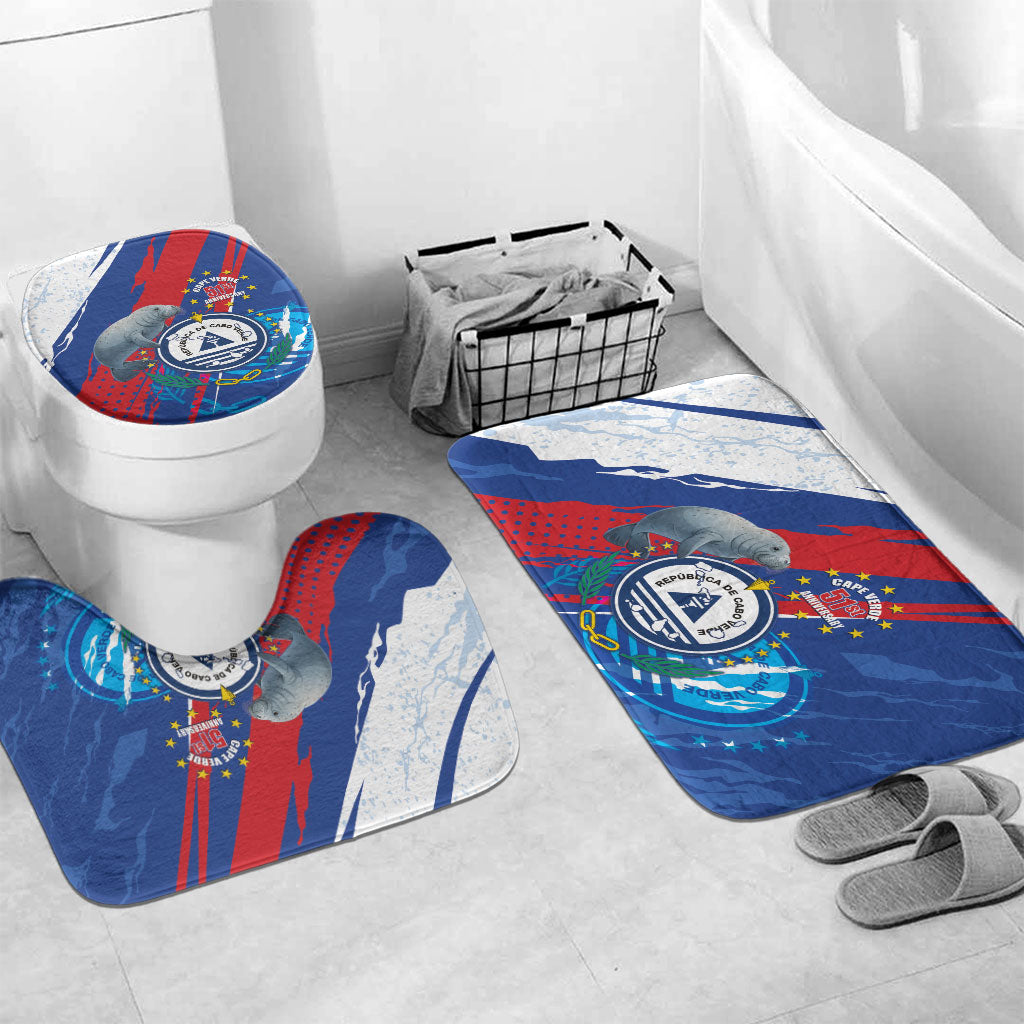 Cape Verde Independence Day Bathroom Set 51st Anniversary Manatee Coat Of Arms