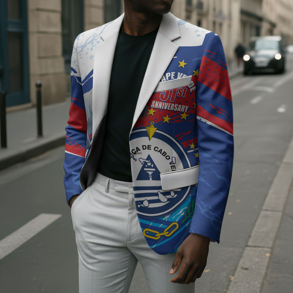 Personalized Cape Verde Independence Day Blazer 51st Anniversary Manatee Coat Of Arms