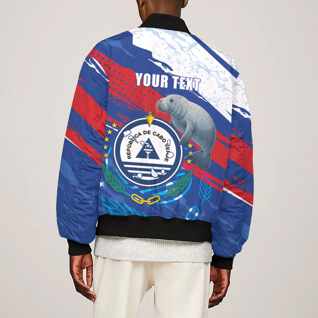Personalized Cape Verde Independence Day Bomber Jacket 51st Anniversary Manatee Coat Of Arms