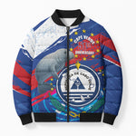 Personalized Cape Verde Independence Day Bomber Puffer Jacket 51st Anniversary Manatee Coat Of Arms