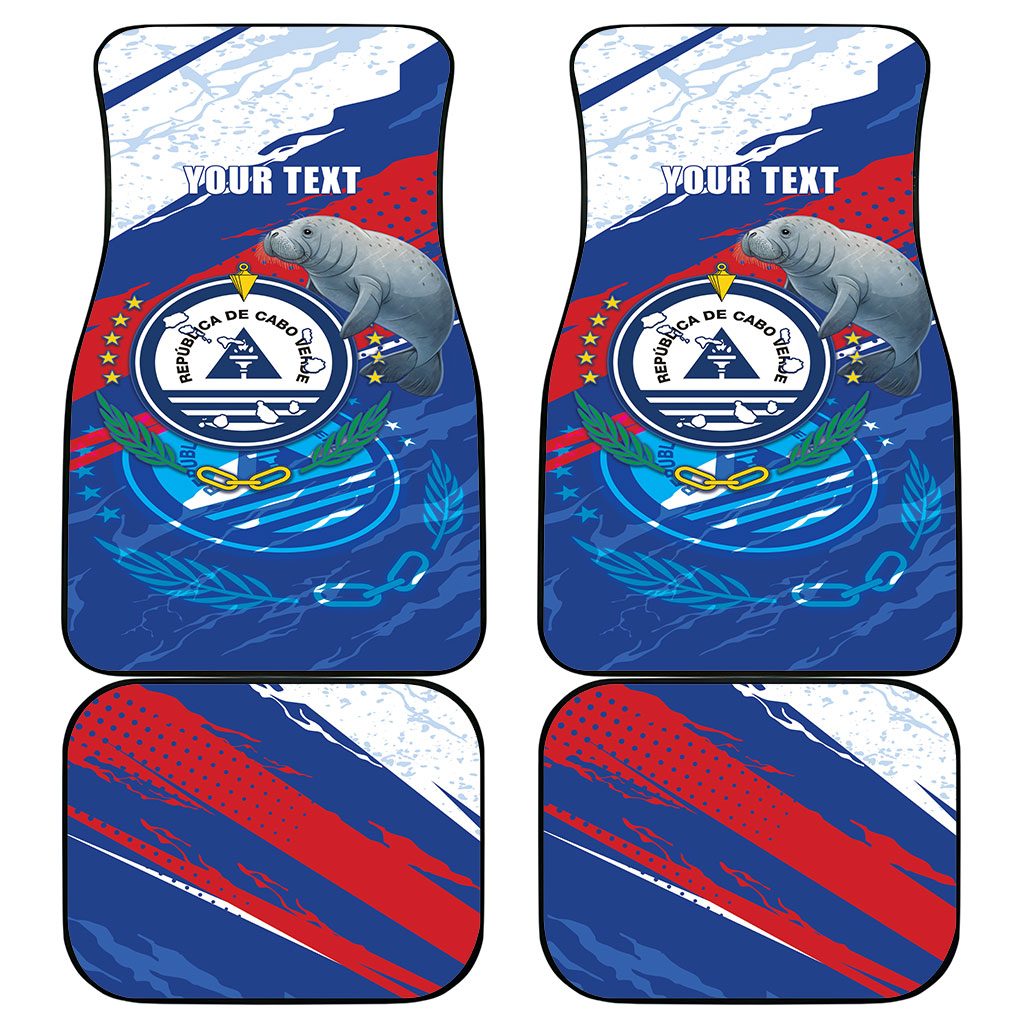 Personalized Cape Verde Independence Day Car Mats 51st Anniversary Manatee Coat Of Arms