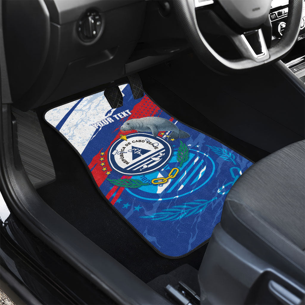 Personalized Cape Verde Independence Day Car Mats 51st Anniversary Manatee Coat Of Arms