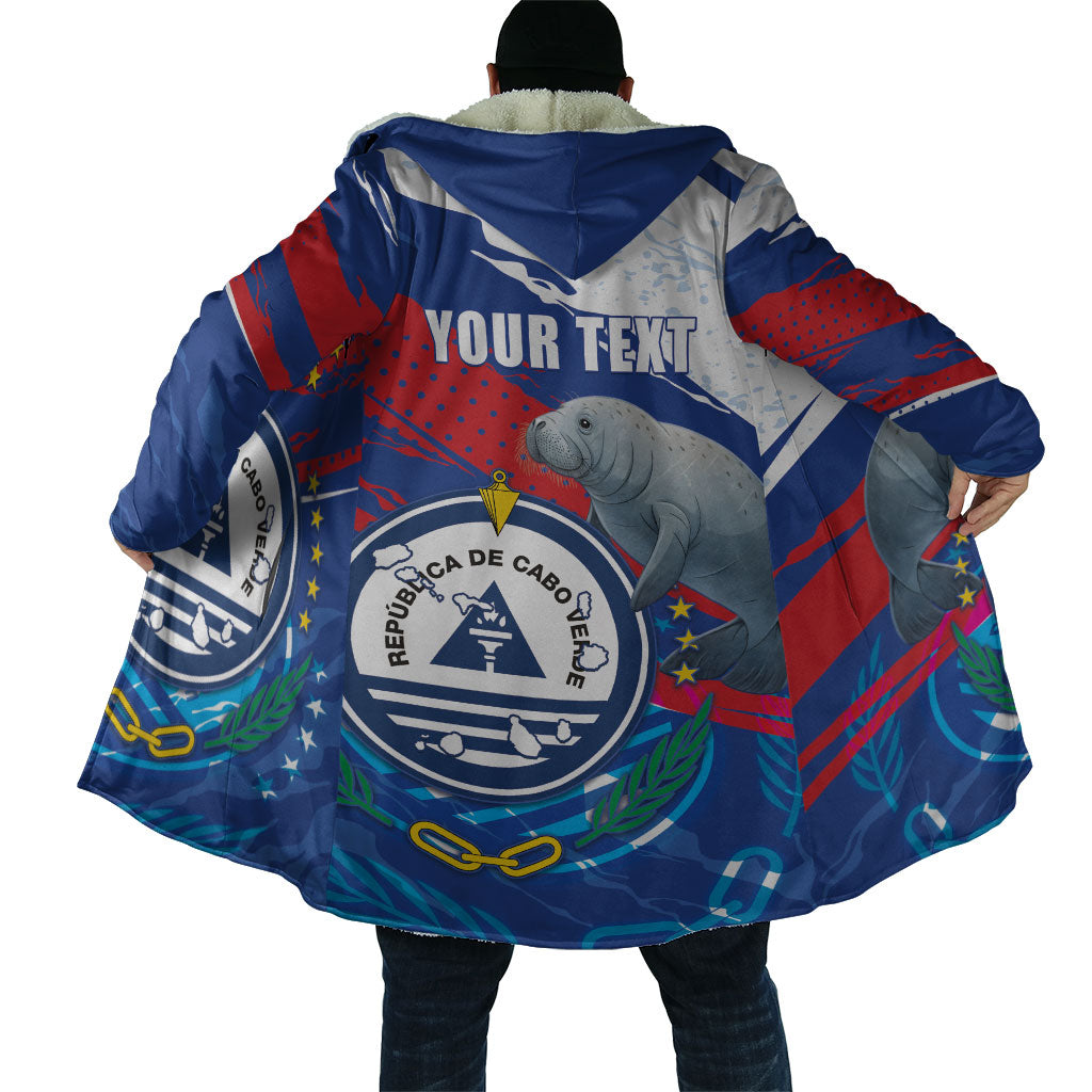 Personalized Cape Verde Independence Day Cloak 51st Anniversary Manatee Coat Of Arms