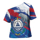 Personalized Cape Verde Independence Day Cross Shoulder Shirt 51st Anniversary Manatee Coat Of Arms