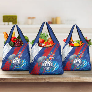 Cape Verde Independence Day Grocery Bag 51st Anniversary Manatee Coat Of Arms