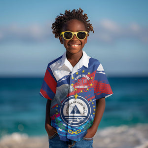 Personalized Cape Verde Independence Day Kid Hawaiian Shirt 51st Anniversary Manatee Coat Of Arms
