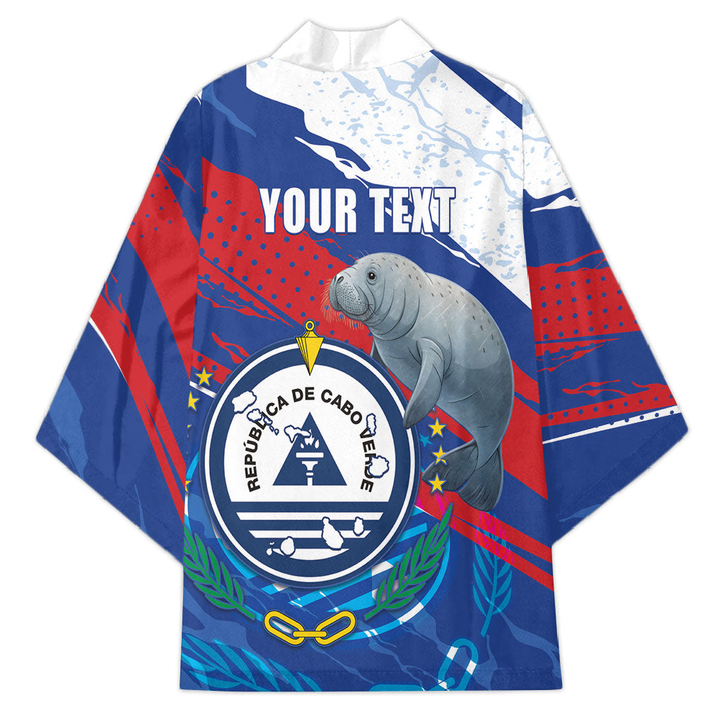 Personalized Cape Verde Independence Day Kimono 51st Anniversary Manatee Coat Of Arms
