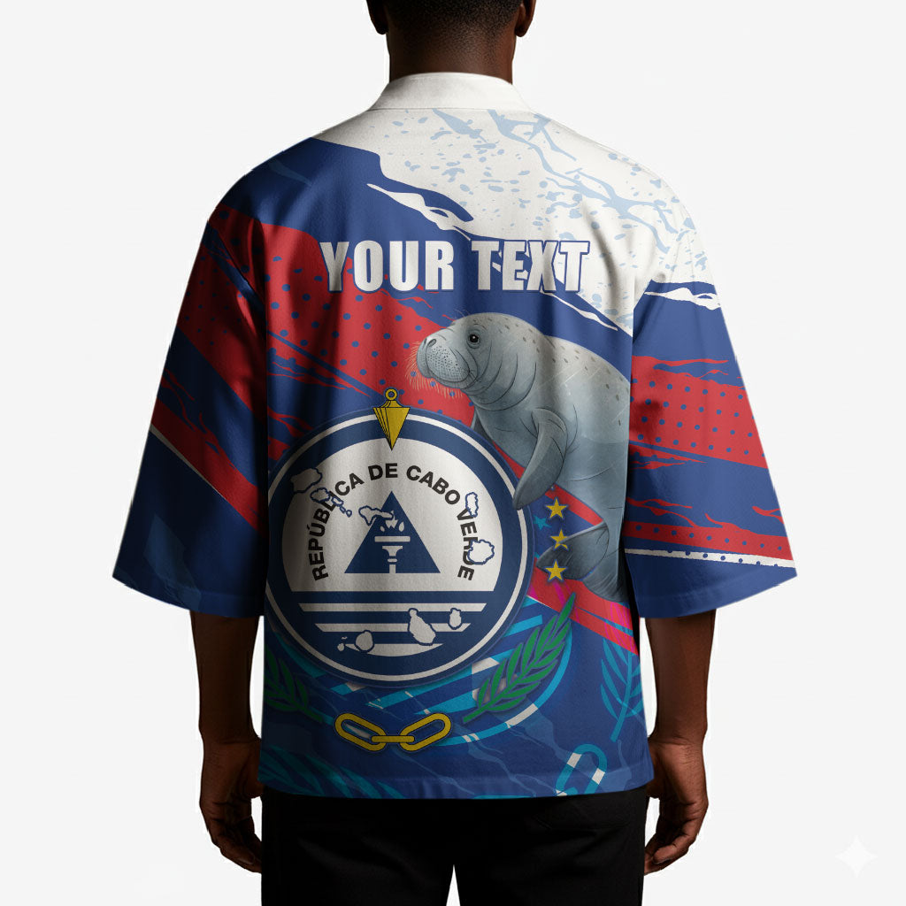 Personalized Cape Verde Independence Day Kimono 51st Anniversary Manatee Coat Of Arms