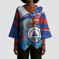 Personalized Cape Verde Independence Day Kimono Sleeve Blouse 51st Anniversary Manatee Coat Of Arms