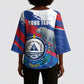Personalized Cape Verde Independence Day Kimono Sleeve Blouse 51st Anniversary Manatee Coat Of Arms