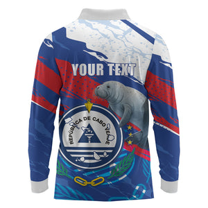 Personalized Cape Verde Independence Day Long Sleeve Polo Shirt 51st Anniversary Manatee Coat Of Arms