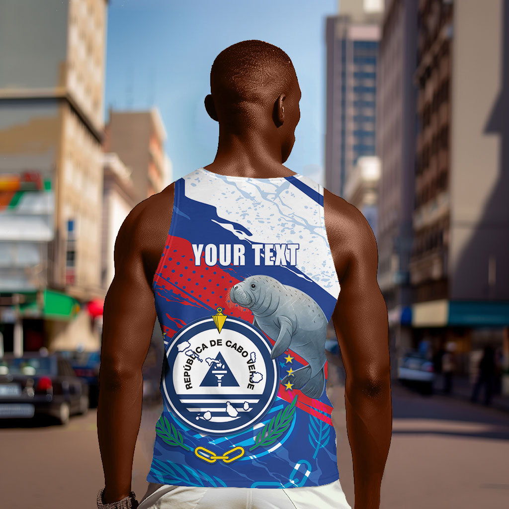 Personalized Cape Verde Independence Day Men Tank Top 51st Anniversary Manatee Coat Of Arms