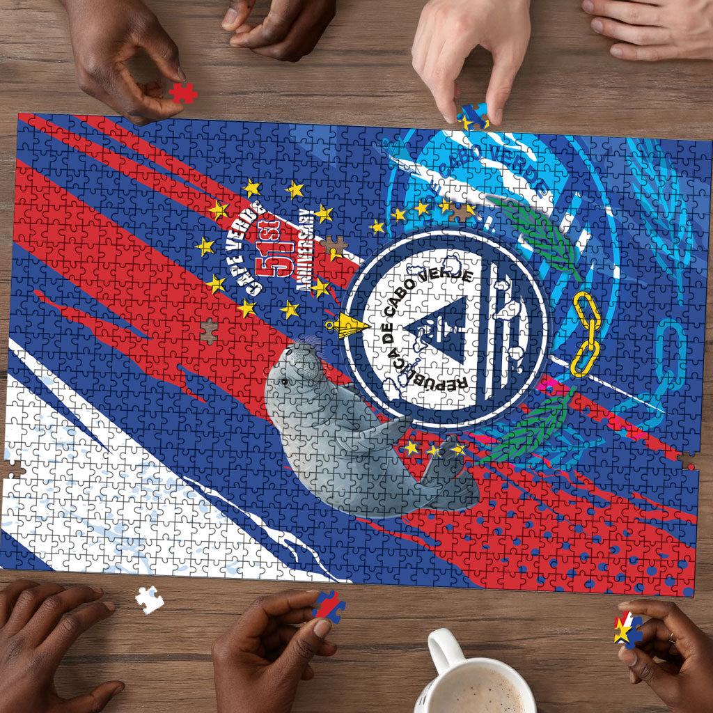 Cape Verde Independence Day Puzzle 51st Anniversary Manatee Coat Of Arms