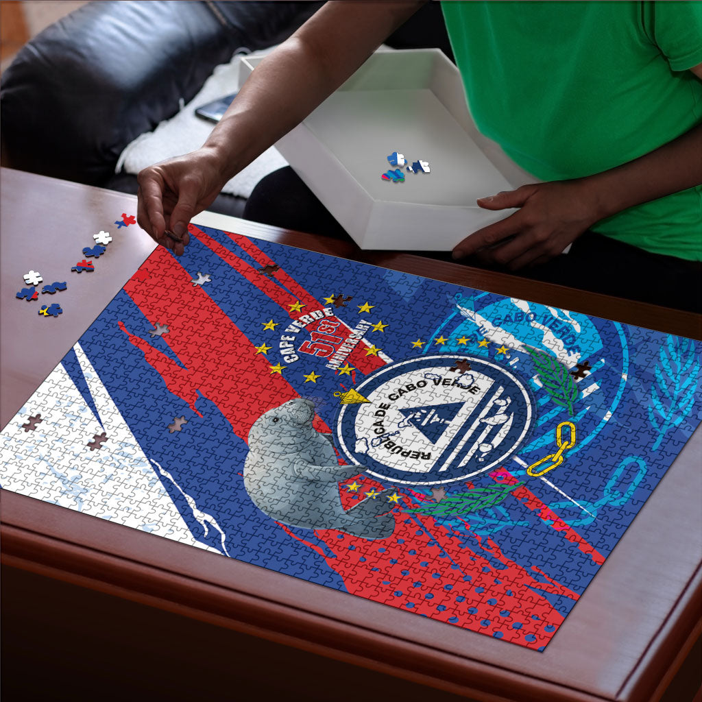 Cape Verde Independence Day Puzzle 51st Anniversary Manatee Coat Of Arms