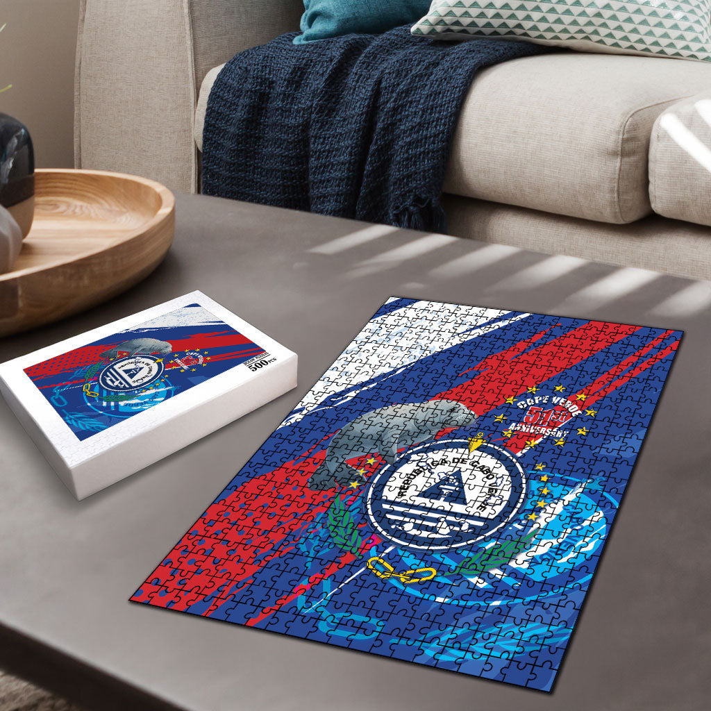 Cape Verde Independence Day Puzzle 51st Anniversary Manatee Coat Of Arms