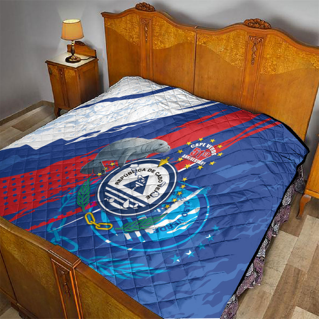 Cape Verde Independence Day Quilt 51st Anniversary Manatee Coat Of Arms