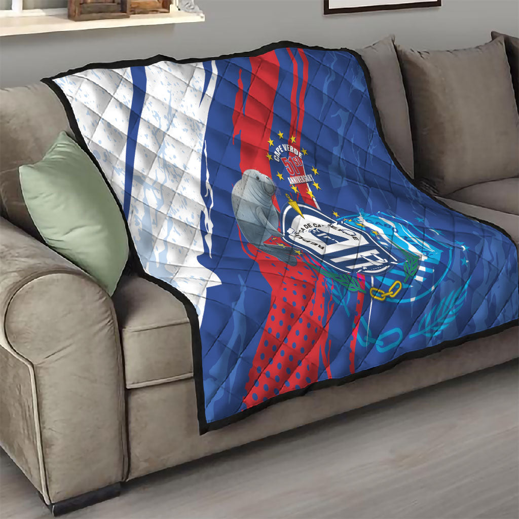 Cape Verde Independence Day Quilt 51st Anniversary Manatee Coat Of Arms
