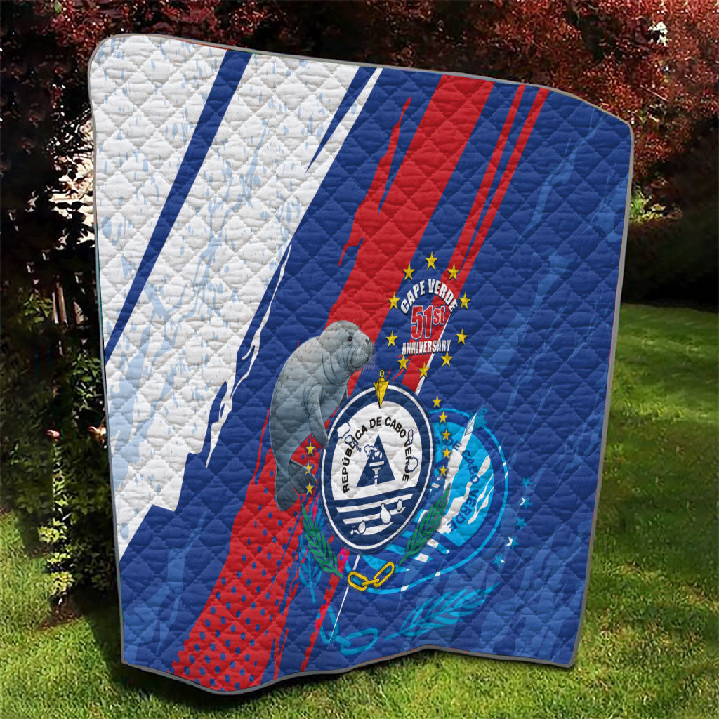 Cape Verde Independence Day Quilt 51st Anniversary Manatee Coat Of Arms