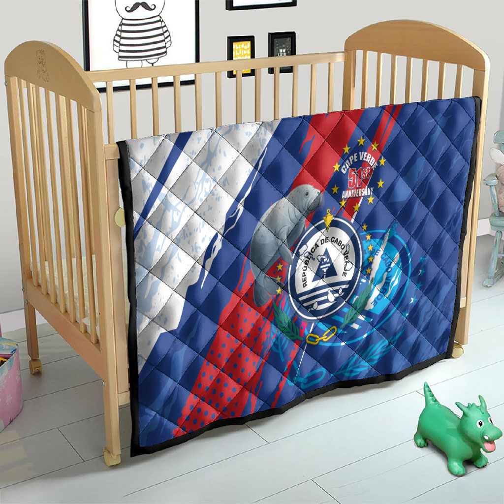Cape Verde Independence Day Quilt 51st Anniversary Manatee Coat Of Arms