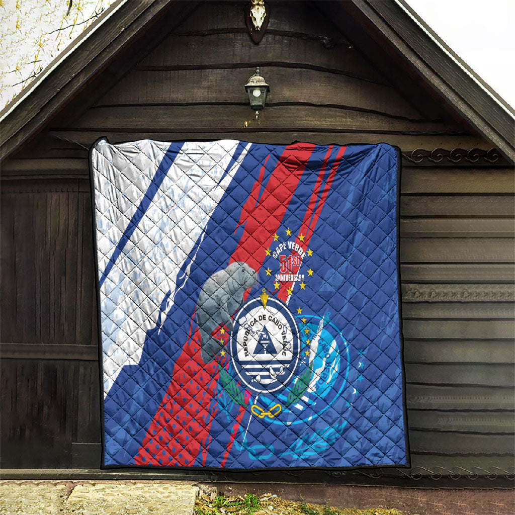 Cape Verde Independence Day Quilt 51st Anniversary Manatee Coat Of Arms