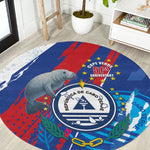 Cape Verde Independence Day Round Carpet 51st Anniversary Manatee Coat Of Arms