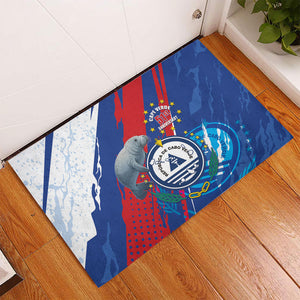 Cape Verde Independence Day Rubber Doormat 51st Anniversary Manatee Coat Of Arms