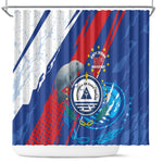 Cape Verde Independence Day Shower Curtain 51st Anniversary Manatee Coat Of Arms