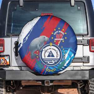 Cape Verde Independence Day Spare Tire Cover 51st Anniversary Manatee Coat Of Arms