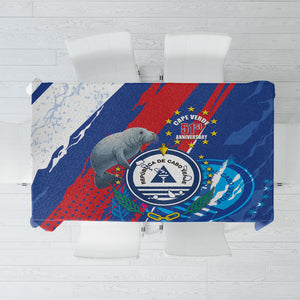 Cape Verde Independence Day Tablecloth 51st Anniversary Manatee Coat Of Arms