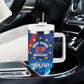 Personalized Cape Verde Independence Day Tumbler With Handle 51st Anniversary Manatee Coat Of Arms