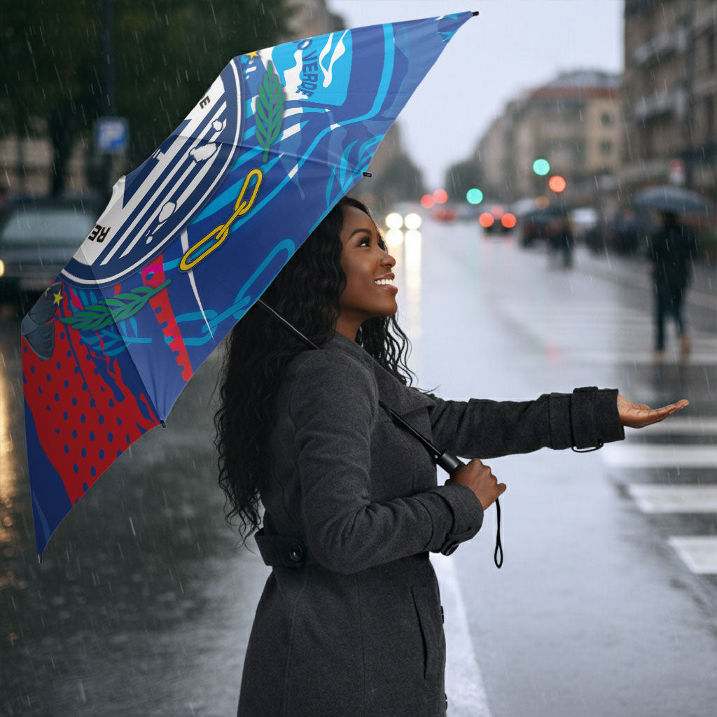 Cape Verde Independence Day Umbrella 51st Anniversary Manatee Coat Of Arms