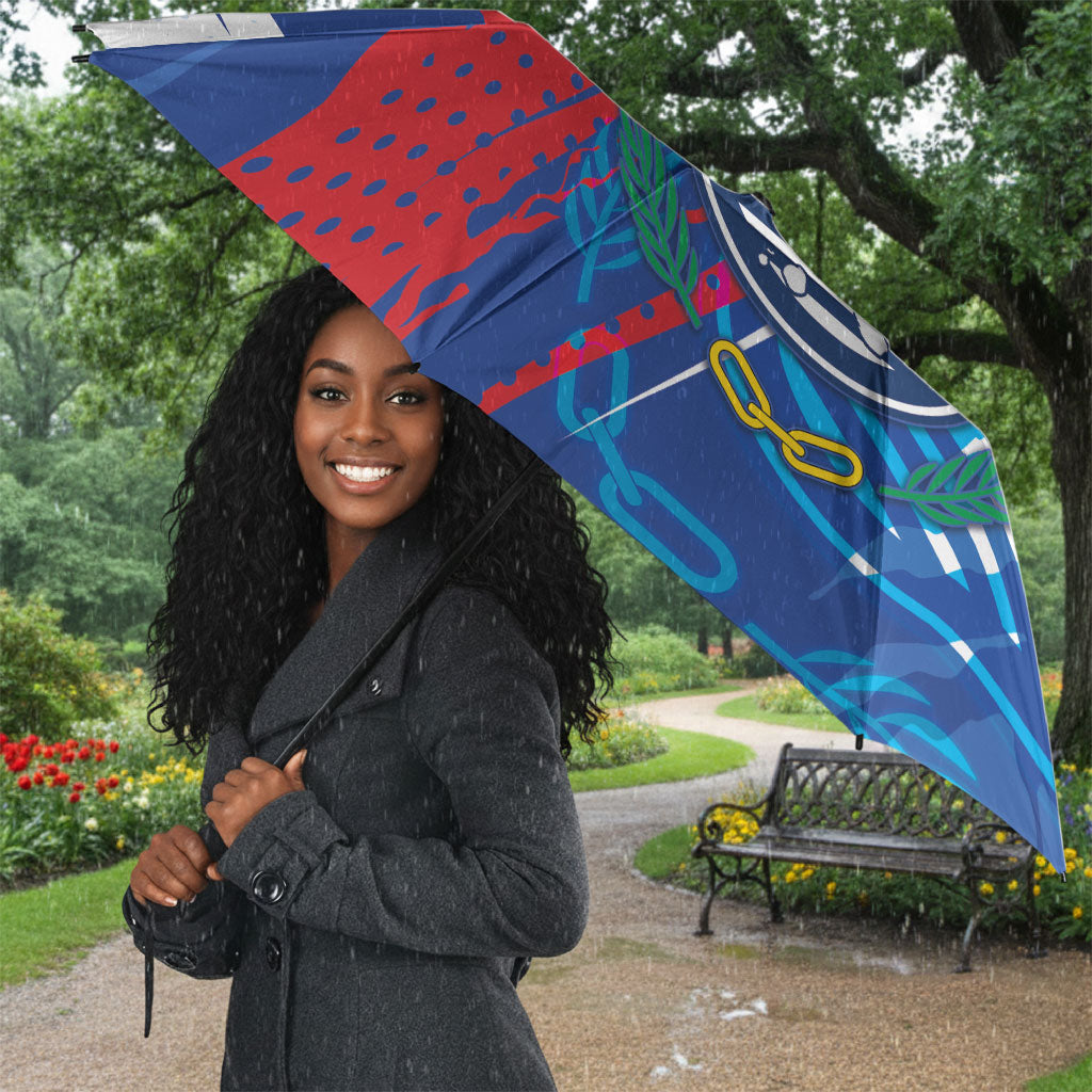 Cape Verde Independence Day Umbrella 51st Anniversary Manatee Coat Of Arms
