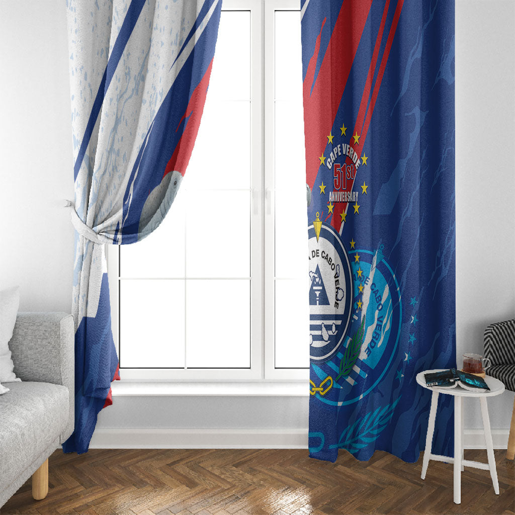 Cape Verde Independence Day Window Curtain 51st Anniversary Manatee Coat Of Arms