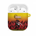 Uganda Basketball Custom AirPods Case Come On Silverbacks African Pattern