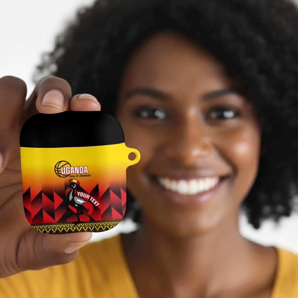 Uganda Basketball Custom AirPods Case Come On Silverbacks African Pattern
