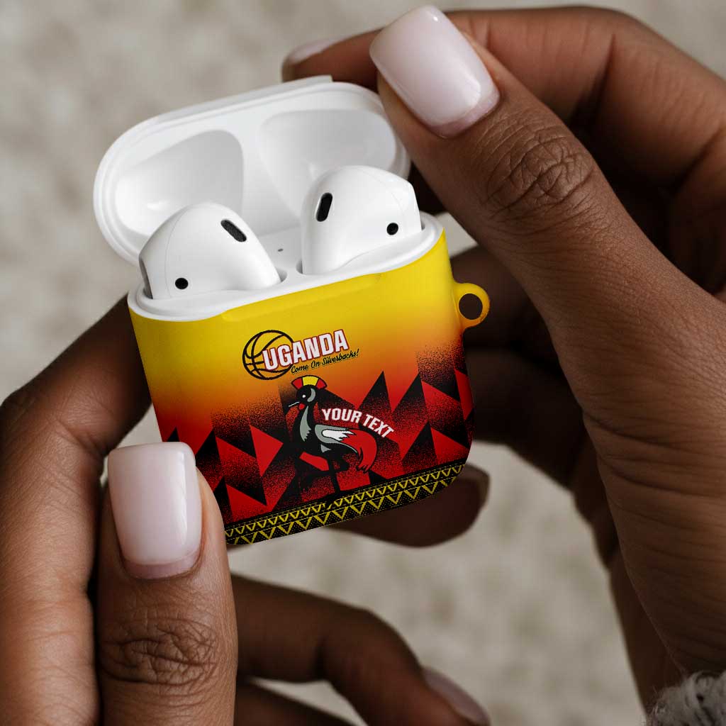 Uganda Basketball Custom AirPods Case Come On Silverbacks African Pattern