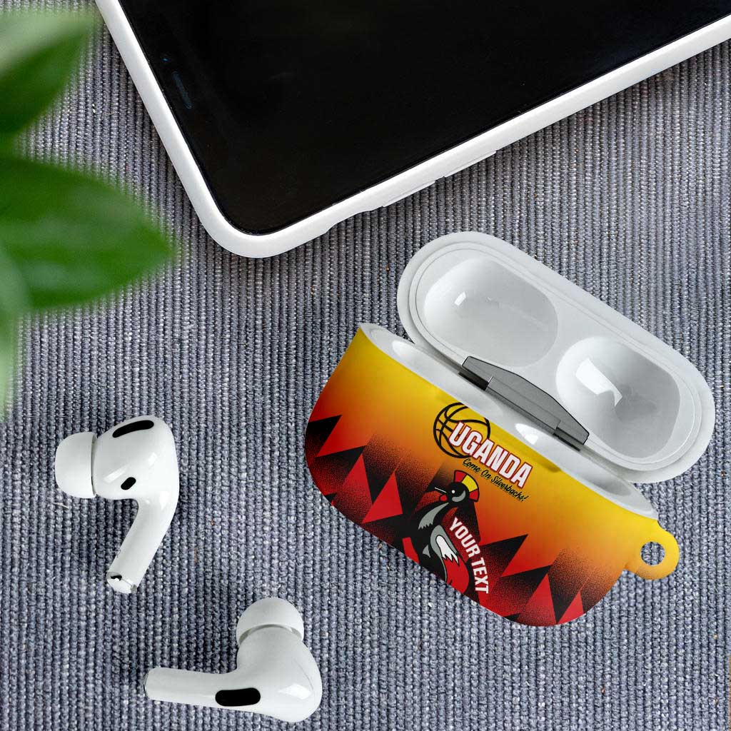 Uganda Basketball Custom AirPods Case Come On Silverbacks African Pattern
