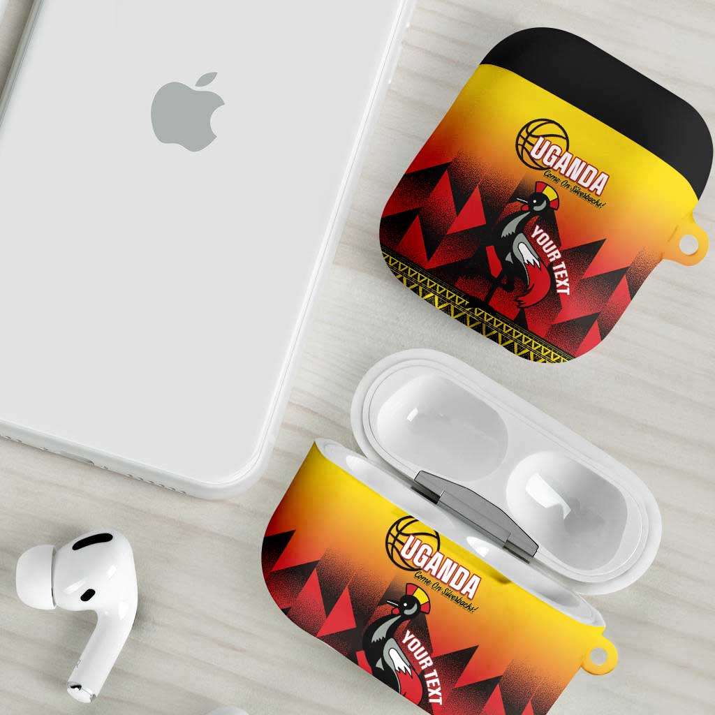 Uganda Basketball Custom AirPods Case Come On Silverbacks African Pattern