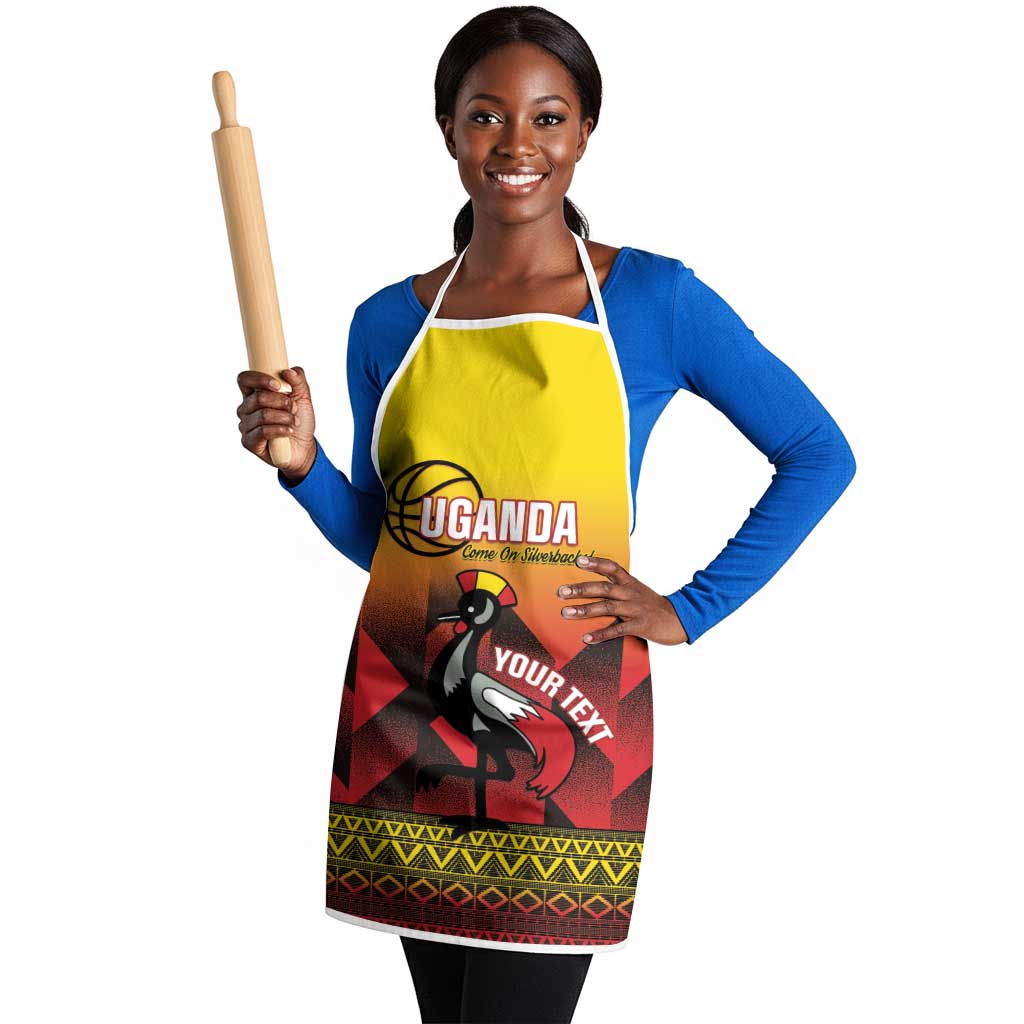 Uganda Basketball Custom Apron Come On Silverbacks African Pattern