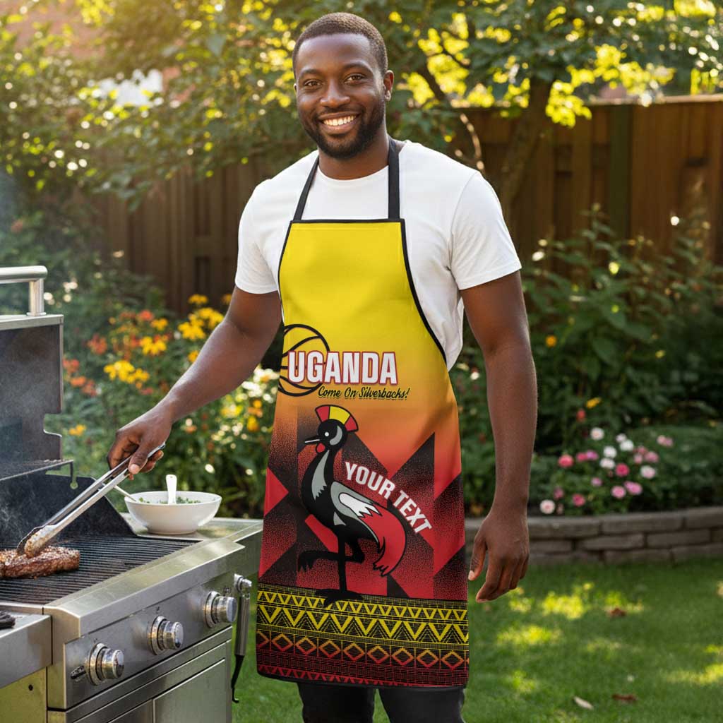 Uganda Basketball Custom Apron Come On Silverbacks African Pattern