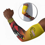 Uganda Basketball Custom Arm Sleeves Come On Silverbacks African Pattern