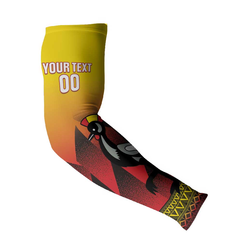 Uganda Basketball Custom Arm Sleeves Come On Silverbacks African Pattern