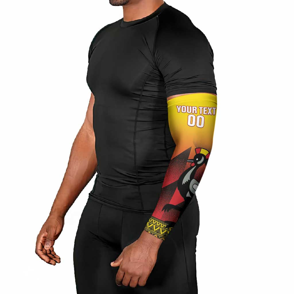 Uganda Basketball Custom Arm Sleeves Come On Silverbacks African Pattern