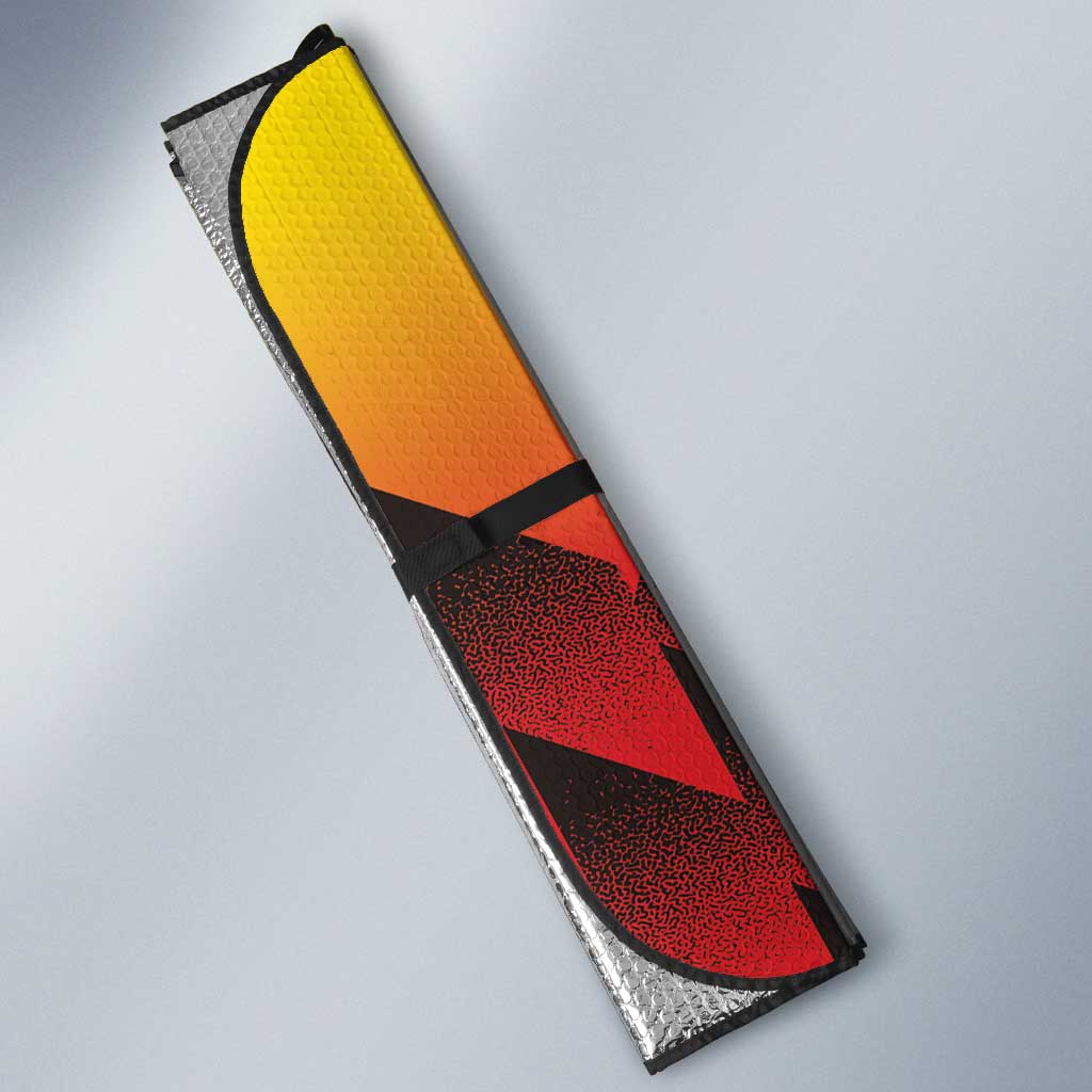 Uganda Basketball Custom Auto Sun Shade Come On Silverbacks African Pattern